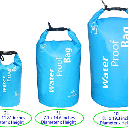 Waterproof Dry Bag - Lightweight Dry Sack with Seals and Waterproof Case - Float on Water - Keeps Gear Dry for Kayaking, Beach, Rafting, Boating, Hiking, Camping and Fishing