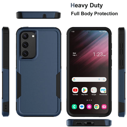 For Samsung Galaxy S23,S23 Plus,S23 Ultra Case, 2 in 1 PC Phone Case for Galaxy S23 Ultra 2022 Case,  Rubber & Rugged Shockproof Full Body Protection Case Cover - Blue