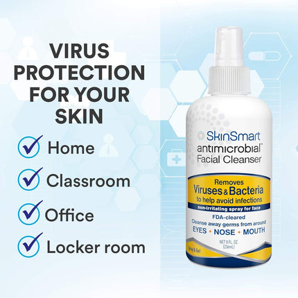 Facial Cleanser Spray to Remove Viruses and Bacteria around Eyes, Nose and Mouth, Fight Maskne, 8 Oz Spray Non-Irritating Hypochlorous Spray