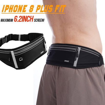 Slim Running Belt, Workout Fanny Pack for Men Women,Exercise Waist Pack for Apple Iphone Holder, Runner Belt for Running Walking Cycling Camping Gym