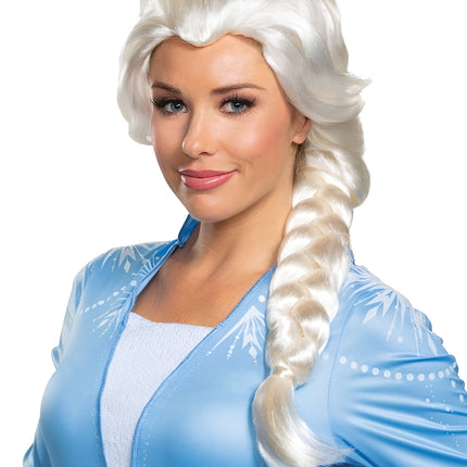 Elsa White Halloween Costume Wig, for Adult