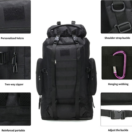 Hiking Backpack for Men 70L/100L Camping Backpack Military Rucksack Molle 3 Days Assault Pack for Climbing