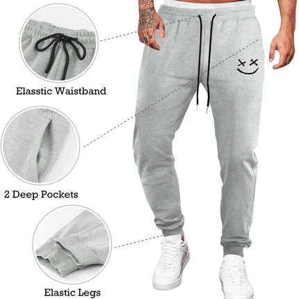 Mens Sweatpants Lightweight Slim Fit Drawstring Waist with Pockets Joggers for Men Workout, Running, Gym