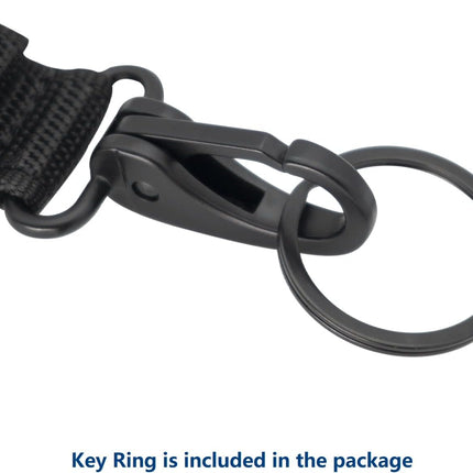 Heavy Duty Belt Keeper Clip Key Holder with Nylon MOLLE Strap & Metal Snap & Key Clip & Key Ring Keychain Organizer