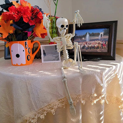 Halloween Skeletons,  26" Full Body Adjustable Skeleton with Movable Joints for Halloween Party Haunted House Outdoor Yard Tree Desk Decor, Holiday Scary Toys Prizes Gifts for Kids