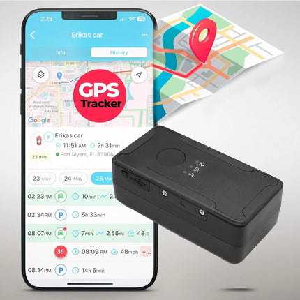 Small GPS Tracker for Vehicles, Love Ones, 4 Week Battery Life, Splash-Proof Casing Included, Hidden GPS Trackers for Kids, Seniors, Spouses and Luggage