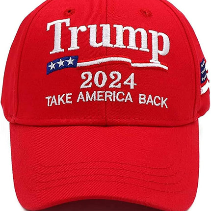 Trump 2024 Hat Keep America Great Take America Back Hat with USA Flag Embroidery Adjustable Baseball Cap