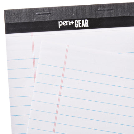 Pen + Gear Jr. Legal Pads, White Color Paper, 50 Sheets, 3 Count