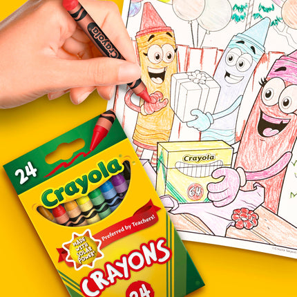 Crayons, 24 Count, Back to School Supplies, Classroom Supplies, Assorted Classic Colors, Gifts