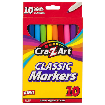 Classic Fine Line Colored Markers, 10 Count, Child to Adult, Back to School Supplies