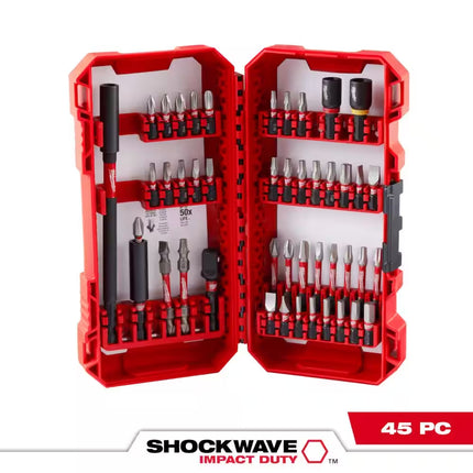 SHOCKWAVE Impact Duty Alloy Steel Screw Driver Bit Set (45-Piece)