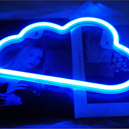 Cloud Neon Signs, LED Neon Light for Wall Decor - Battery or USB Powered Night Light Decoration for Bedroom Aesthetic - Ideal for Teen Girls’ Room, Christmas, Birthdays, and Wedding Parties