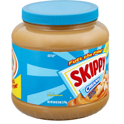 Peanut Butter, Creamy, 7 G Protein per Serving, Shelf-Stable, 80 Oz Plastic Jar