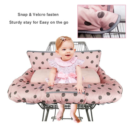 Shopping Cart Cover for Baby/Toddler with Pillow, Cozy High Chair Cover, Pink