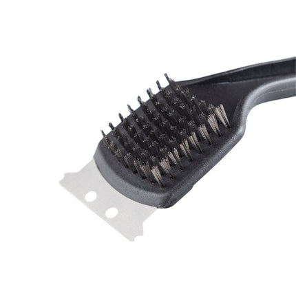 Long Handle Steel Fiber Scrub Brush and Scraper, 16"