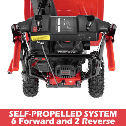 26 In. 252CC Self Propelled Gas Snow Blower, Two-Stage 120V Electric Start