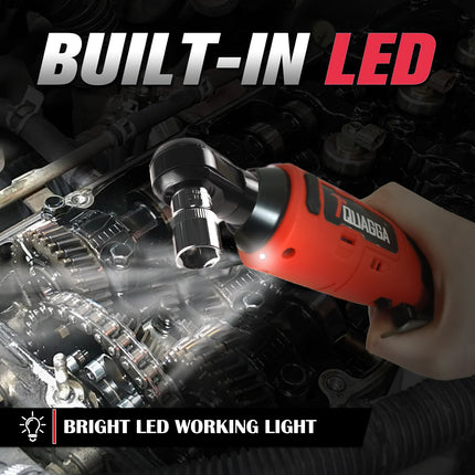 TQUAGGA Cordless Electric Ratchet Wrench Set, 12V, 45ftlbs,Variable Speed Power Ratchet Wrench,with Batteries2,Automotive Repair Tools, Electric Tools Cordless,Hardware,Impact,Heavy Duty