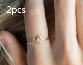 Mountain-shaped Copper Creative Custom Ladies Ring