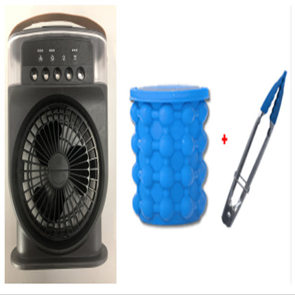 Portable USB Air Conditioner Cooling Fan With 5 Sprays 7 Color Light 600ML Water Tank Spray Mist Air Cooler Humidifiers