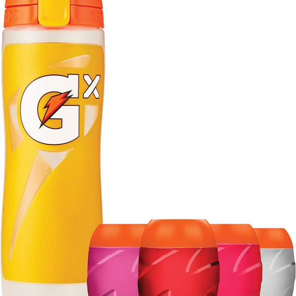 Gx Hydration System Bundle, 3.25Oz Gx Sports Drink Concentrate Pod (16 Pack), 30Oz Gx Squeeze Bottle, Non-Slip, BPA Free