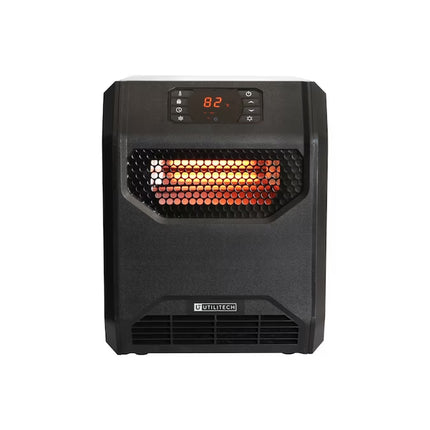 up to 1500-Watt Infrared Quartz Cabinet Indoor Electric Space Heater with Thermostat and Remote Included