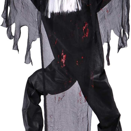 Halloween Decorations Outdoor, 59'' Hanging Climbing Zombies Decoration for Window Tree, Scary Haunted House Halloween Clearance Decor(Black)