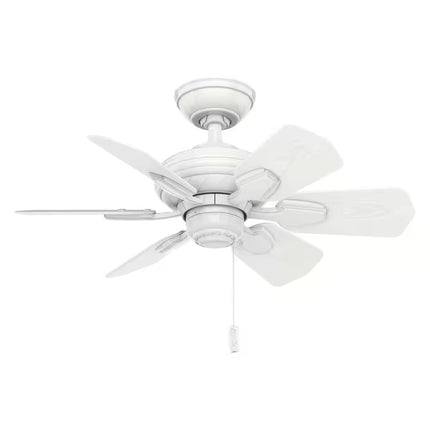 Wailea 31 In. Indoor/Outdoor Snow White Ceiling Fan for Patios or Bedrooms