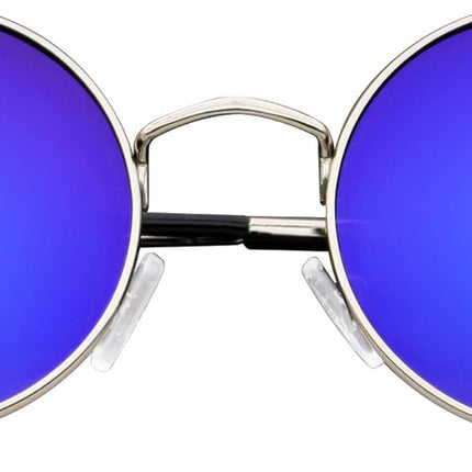 Mens Womens Retro Inspired Sunglasses round Hippie Shades Retro Colored Lenses