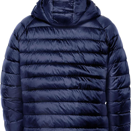 Men'S Winter Jacket Hooded Lightweight Winter Coat Packable Puffer Jacket