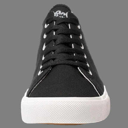 Retro Black/White Canvas Sneakers Unisex Size - Cushioned Insole