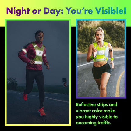 New 360° Reflective Running Vest Gear for Men and Women – Visibility Vest for Outdoor Sports Activities