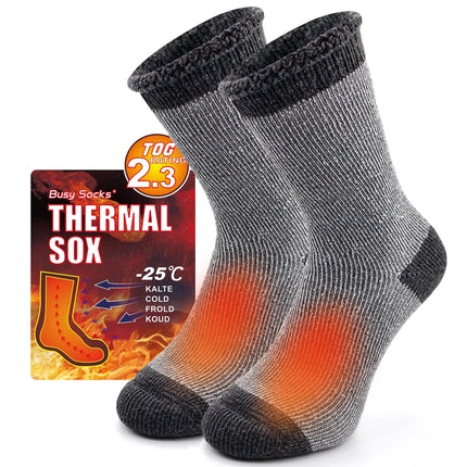 Men'S Insulated Heated Hot Warm Thermal Socks,Large,Dark Grey