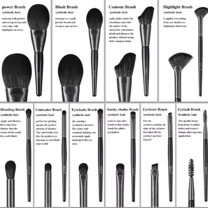BEILI Low MOQ Ship Fast Custom High Quality Make Up Brushes Wholesale Wood Handle Premium Natural10pcs Makeup Brush