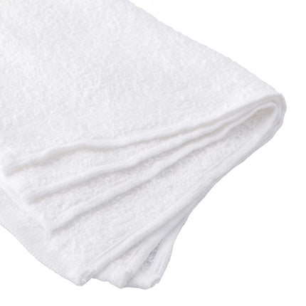 100% Cotton 14" X 17" All Purpose Terry Towels, 6 Pack, White Household Cleaning Cloths