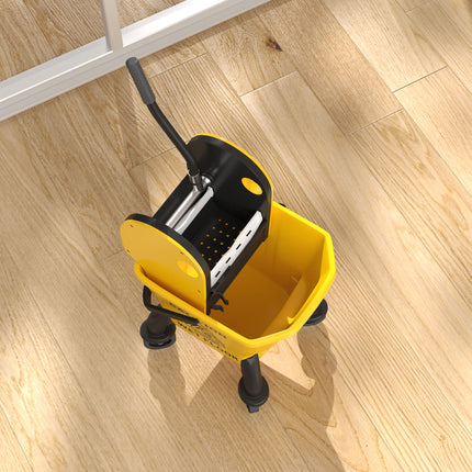 Mop Bucket with Wringer on Wheels for Floor Cleaning