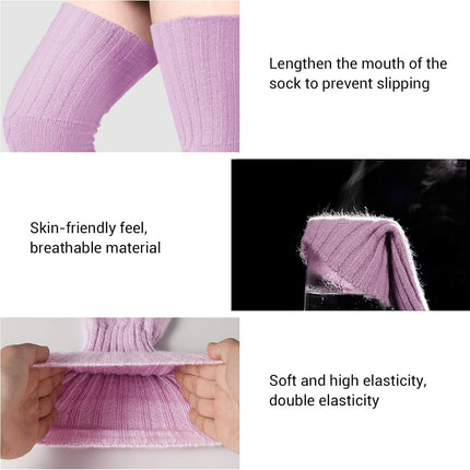 Wool Thigh High Socks over the Knee Socks Thigh High Stockings Extra Long Boot Thick Socks Leg Warmers for Women