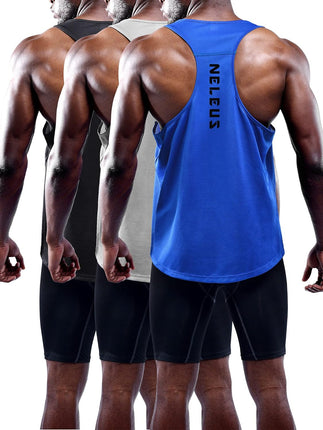 Men'S Workout Running Tank Top Sleeveless Gym Athletic Shirts