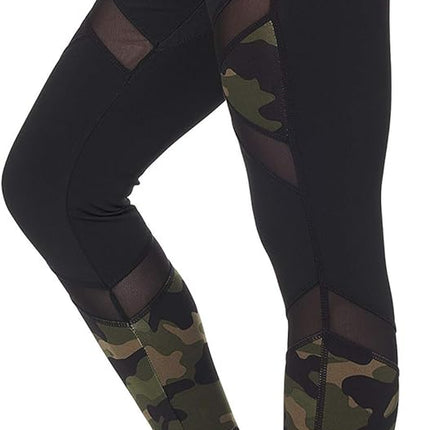 7/8 High-Waisted Women’S Leggings, Workout Leggings for Women Green Camo