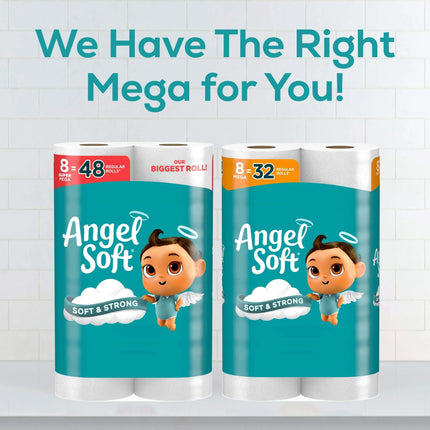 Toilet Paper, 6 Super Mega Rolls, 2-Ply Toilet Tissue