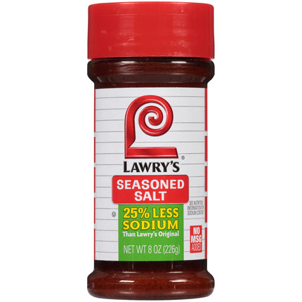 (4 Pack)  Kosher 25% Less Sodium Seasoned Salt, 8 Oz Bottle