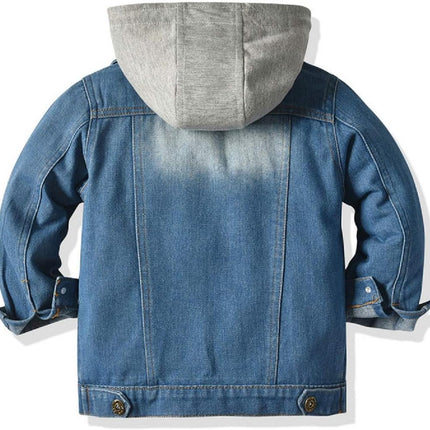 Baby Boys Girls Denim Jacket Kids Toddler Button down Jeans Jacket Top Coat Outerwear