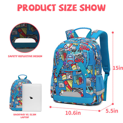 Kids Backpack for Boys,Preschool Kindergarten Bookbags, Elementary School Bag Gifts