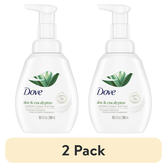 (2 pack) Dove Nourishing Women's Foaming Hand Soap All Skin Aloe & Eucalyptus, 10.1 oz