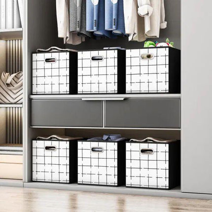 Fabric Storage Cubes with Handle, Foldable 11 Inch Cube Storage Bins, 6 Pack Storage Baskets for Shelves, Storage Boxes for Organizing Closet Bins