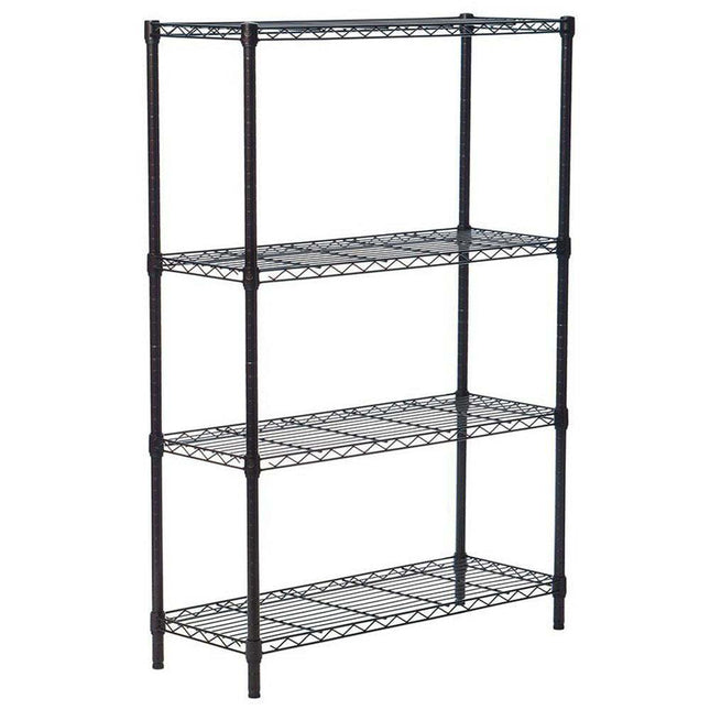 4 Layer Wire Shelving Rack Metal Shelf Adjustable Unit Garage Storage, 35''L x 14''W x 55''H