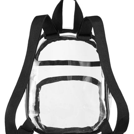 Unisex Clear PVC Mini Backpack - BLACK - OS