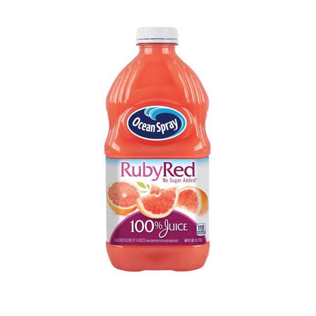 Ocean Spray 100% Juice, Ruby Red Grapefruit, 60 fl oz