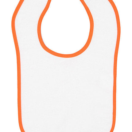 Infant Contrast Trim Terry Bib - WHITE/ KELLY - OS