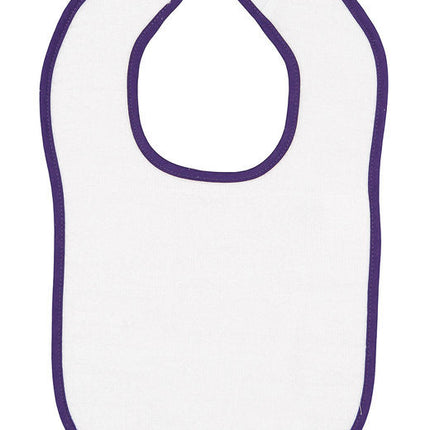 Infant Contrast Trim Terry Bib - WHITE/ KELLY - OS