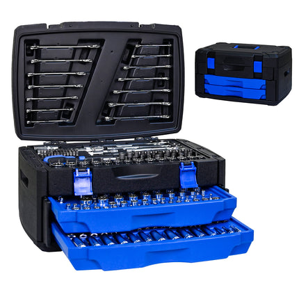 Mechanic Toolbox & Tool Set - 266-Piece Kit for Home DIY, Automotive, Carpentry, Plumbing & Electrical Maintenance